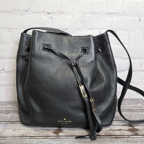 kate spade Handbags - Kate Spade Drawstring Pebbled Leather Hobo